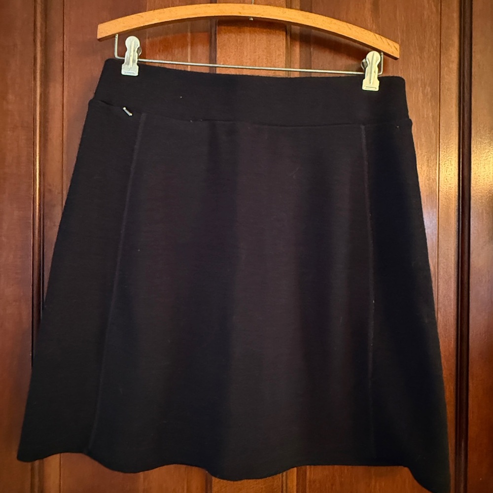 Ibex Womens 3 Season Mini Skirt Merino Wool Black Large Excellent Condition!